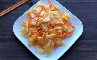 Рецепт острой капусты быстрого приготовления кусками