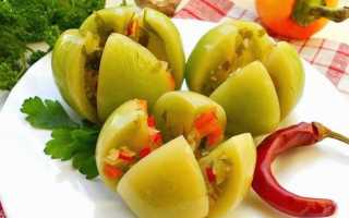 Зеленые помидоры с хреном и чесноком: рецепт на зиму