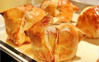 Яблоки в слоеном тесте — 61 домашний вкусный рецепт приготовления