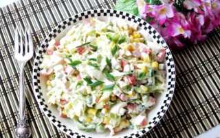 Рецепт вкусного салата с корейской морковкой и крабовыми палочками