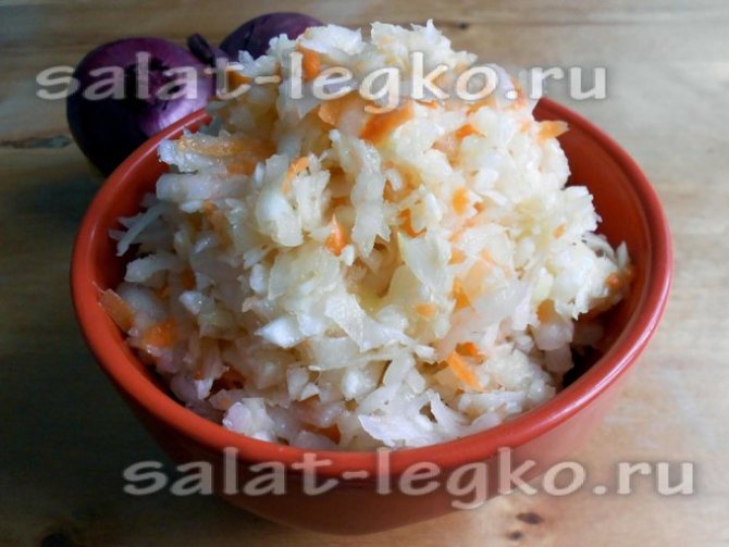 Салат из белой редьки с морковью