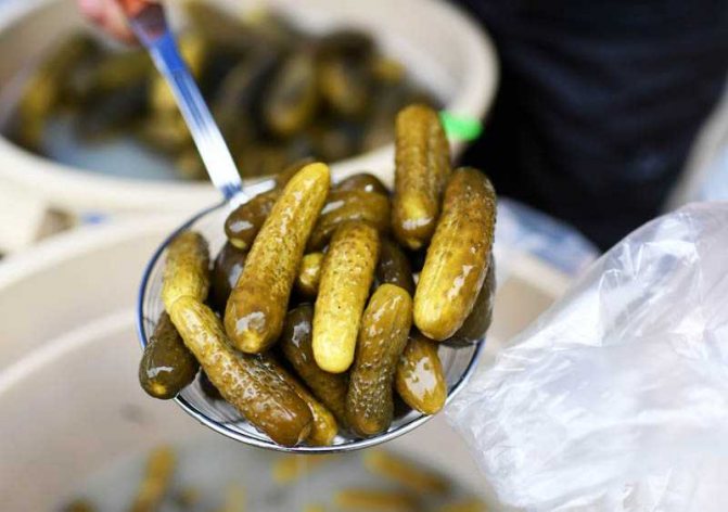 Заморозка солёных огурцов