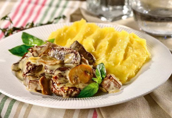 Гарнир к куриной печени, жареной в сметане, сливках, кляре. Рецепт с фото