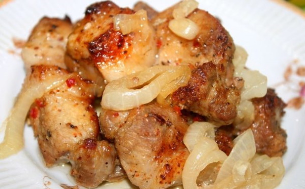 Мясо свинина в рукаве в духовке кусочками, как шашлык. Рецепт