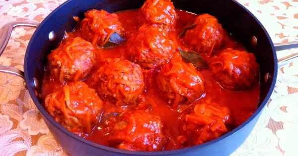 Подлива для ежиков мясных из фарша и риса. Рецепт