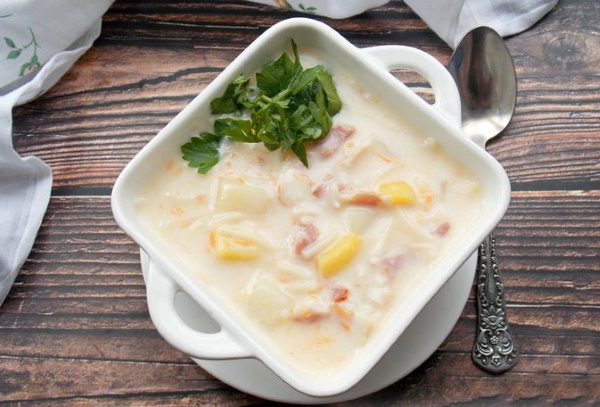 Суп из копченой колбасы. Рецепты с плавленым сыром, горохом, оливками, фасолью