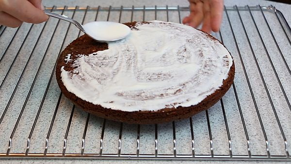 Торт Поцелуй негра. Рецепт на кефире, сметане, сгущенке с черемухой, вареньем из черной смородины, вишневым