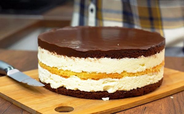 Торт птичье молоко. Рецепт с манкой, агар-агаром, желатином, лимоном, по ГОСТУ, без выпечки