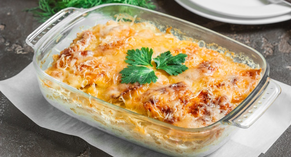 Запеканка из куриного филе и картофеля в духовке. Рецепт с фото
