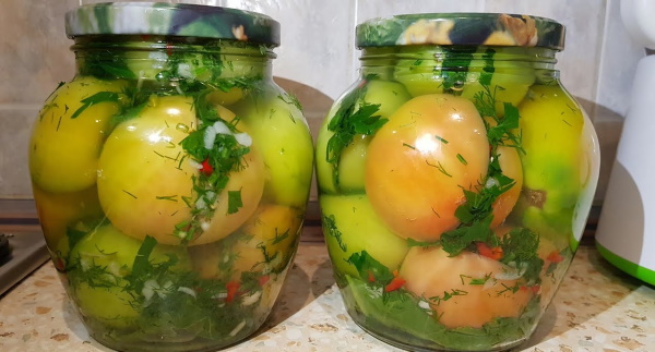 Зеленые помидоры по-армянски на зиму. Рецепт с фото
